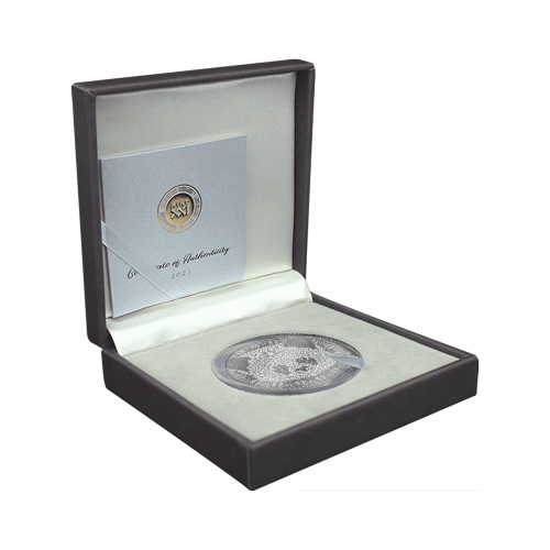 Thumbnail 2 troy ounce zilveren munt Mandala panda 2021 perspectief 3