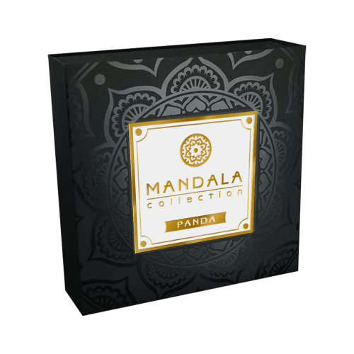 Thumbnail 2 troy ounce zilveren munt Mandala panda 2021 perspectief 4