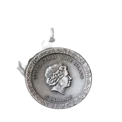 Thumbnail 2 troy ounce silver coin Latitude 30 North Mask 2021 angle 3