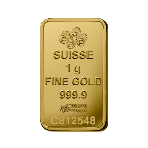 Thumbnail 1g Pamp Suisse Goldbarren angle 2