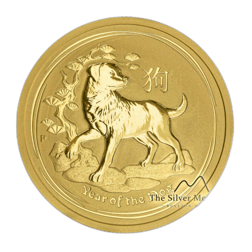 Thumbnail 1/2 oz Lunar Gouden Munt 2018 voorkant