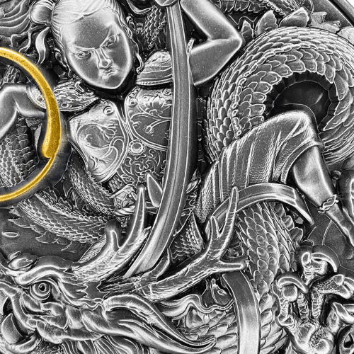 Thumbnail 2 troy ounce zilveren munt Ne Zha zoon van de drakenkoning 2021 perspectief 4