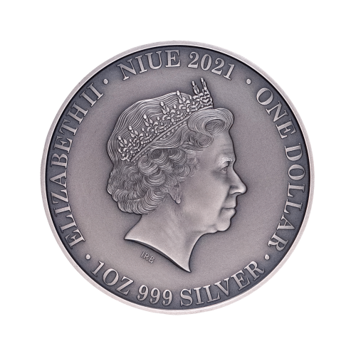 Thumbnail 1 troy ounce zilveren munt Up close kangaroo 2021 achterkant