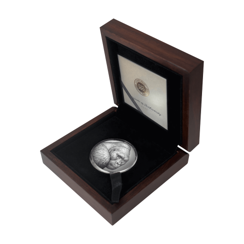 Thumbnail 2 troy ounce zilveren munt Berggorilla 2021 perspectief 2
