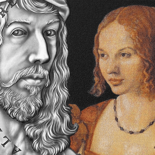 Thumbnail 2 troy ounce zilveren munt Albrecht Dürer 2021 perspectief 4