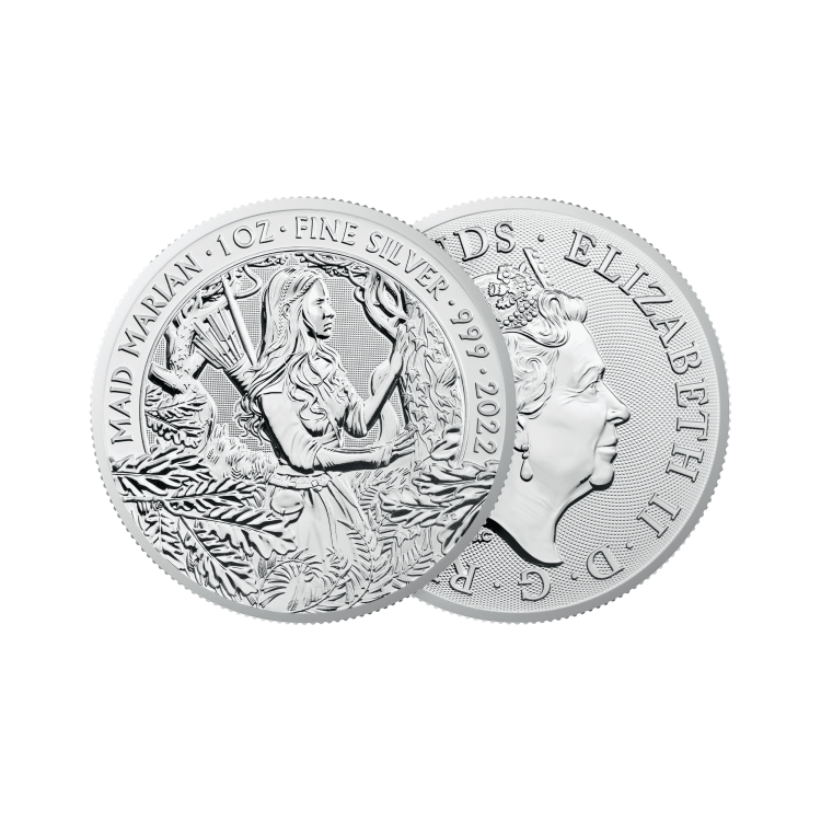 1 oz Myths and Legends Zilveren Munt 2022 perspectief 1