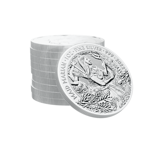 Thumbnail 1 oz Myths and Legends Zilveren Munt 2022 perspectief 3