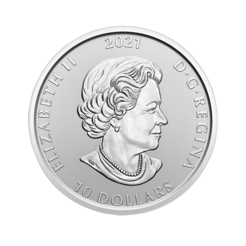 Thumbnail 2 oz Royal Canadian Mint Zilveren Munt 2021 achterkant