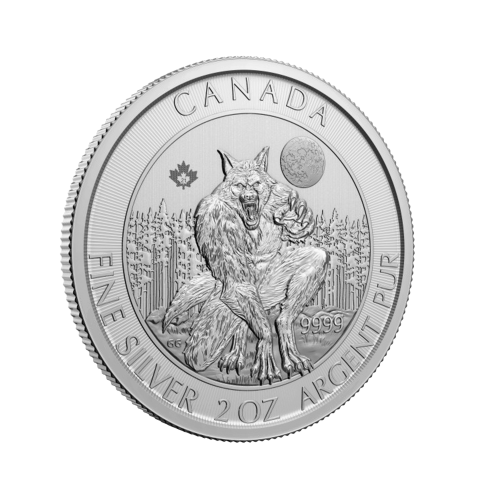 Thumbnail 2 oz Royal Canadian Mint Zilveren Munt 2021 perspectief 1