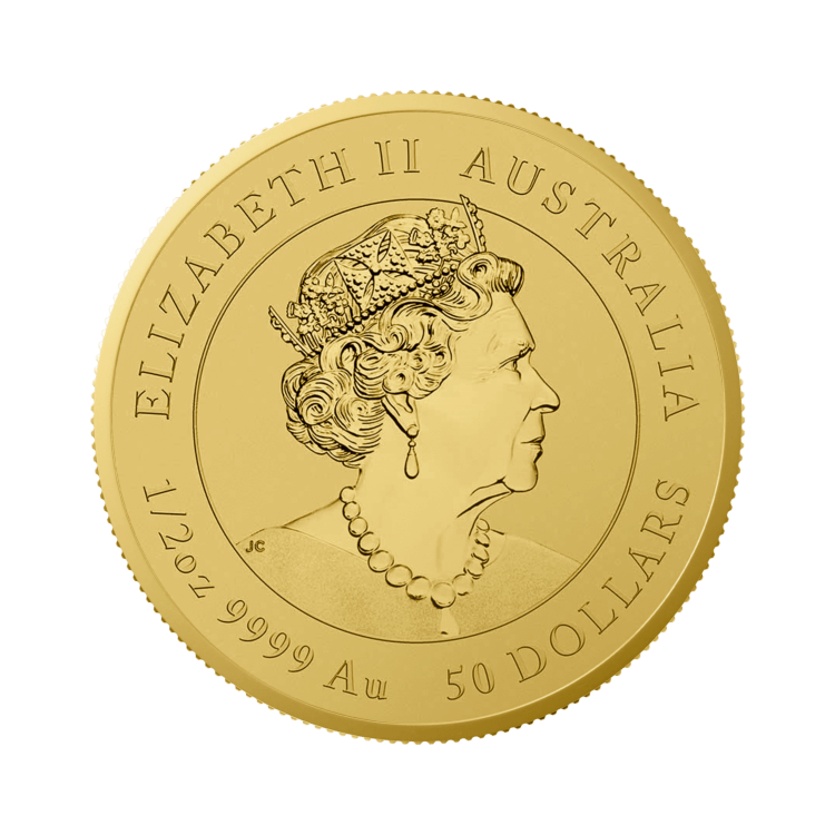 1 oz Lunar Gouden Munt 2022 achterkant