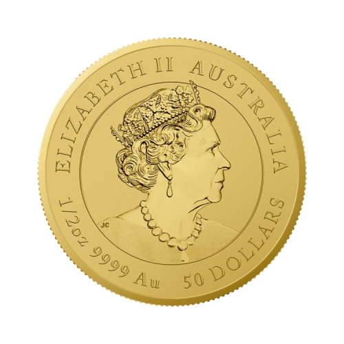 Thumbnail 1 oz Lunar Gouden Munt 2022 achterkant