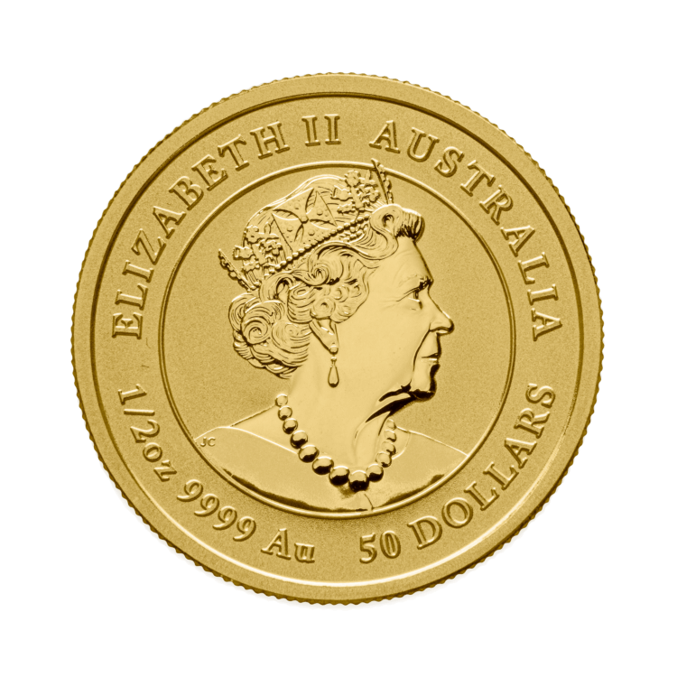 1/2 oz Lunar Gouden Munt 2022 achterkant