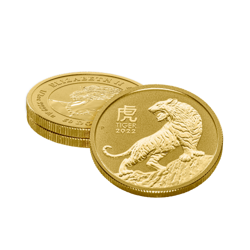 Thumbnail 1/2 oz Lunar Gouden Munt 2022 perspectief 3