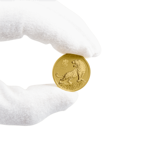 Thumbnail 1/2 oz Lunar Gouden Munt 2022 perspectief 4