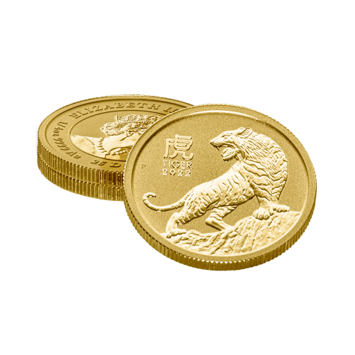 Thumbnail 1/4 oz Lunar Gold Coin 2022 angle 3