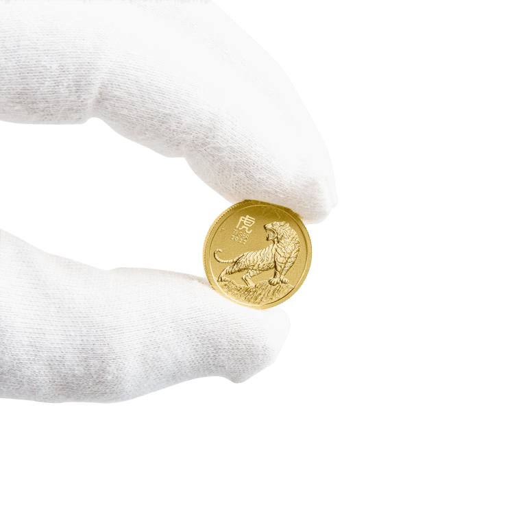 1/4 oz Lunar Gold Coin 2022 angle 4