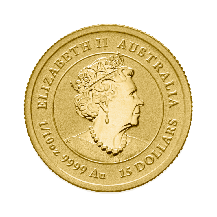 1/10 oz Lunar Gouden Munt 2022 achterkant