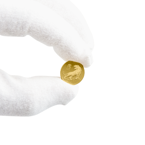 Thumbnail 1/10 oz Lunar Gouden Munt 2022 perspectief 4