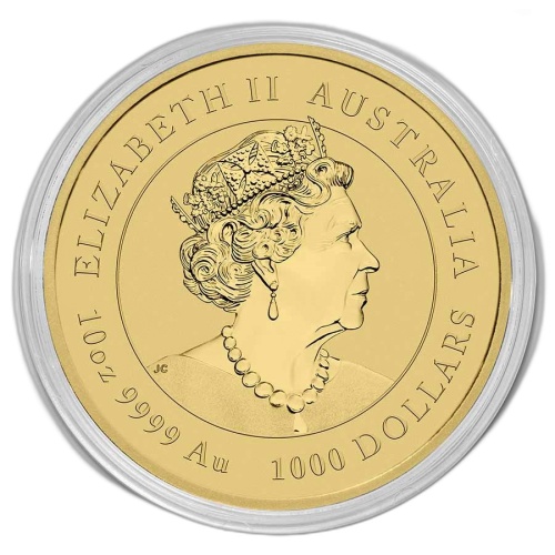 Thumbnail 10 oz Lunar Gouden Munt 2022 achterkant