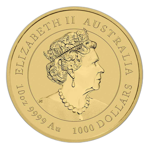 Thumbnail 10 oz Lunar Gouden Munt 2022 perspectief 2