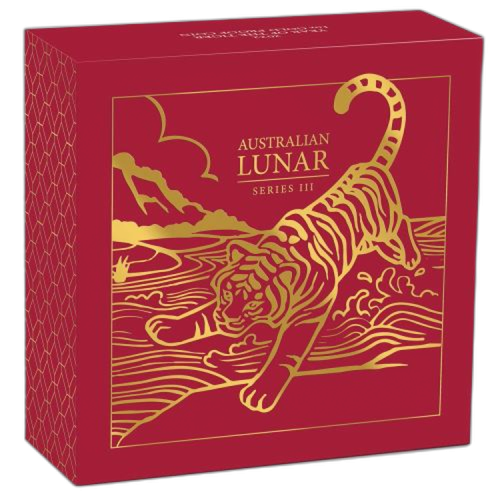 Thumbnail 1 oz Lunar Proof Gouden Munt 2022 achterkant