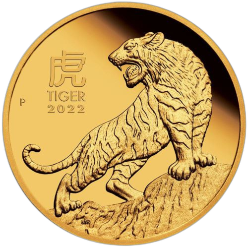 Thumbnail 1 oz Lunar Proof Gouden Munt 2022 perspectief 2