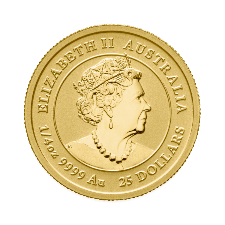 1/4 oz Lunar Gouden Munt 2022 achterkant