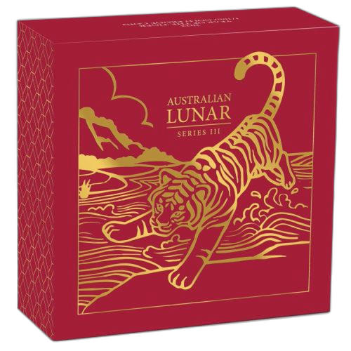 Thumbnail 1/10 oz Lunar Proof Gouden Munt 2022 achterkant