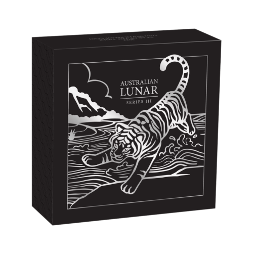 Thumbnail 1 oz Lunar Zilveren Munt 2022 perspectief 1