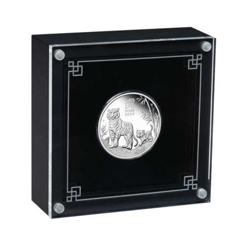 Thumbnail 1 oz Lunar Zilveren Munt 2022 perspectief 2