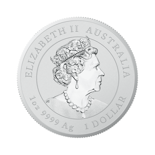 Thumbnail 1 oz Lunar Zilveren Munt 2022 achterkant