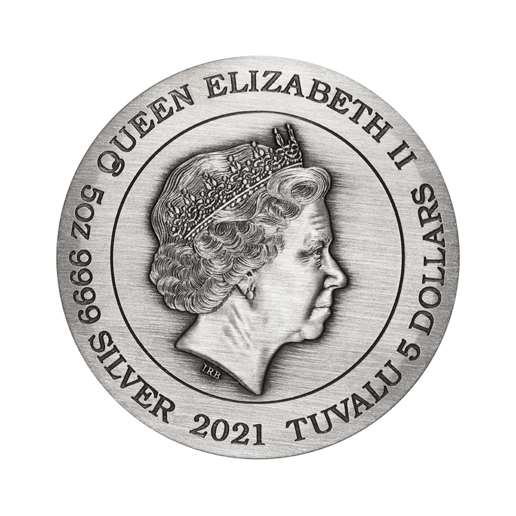5 troy ounce silver coin signs of the zodiac 2021 back