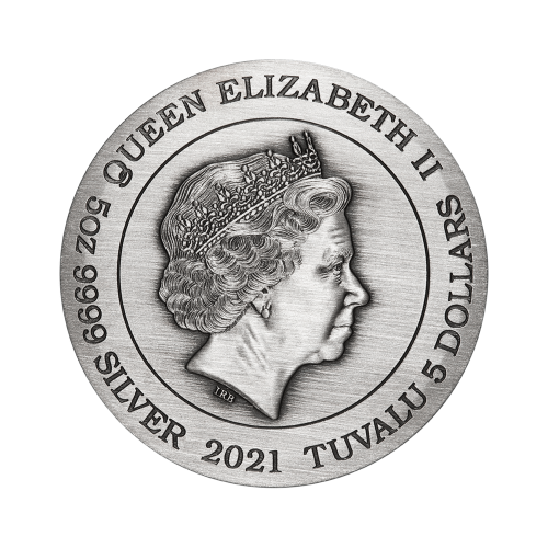 Thumbnail 5 troy ounce silver coin signs of the zodiac 2021 back