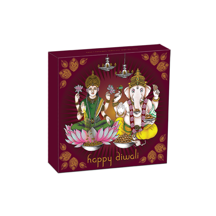 1 troy ounce silver coin Diwali 2021 back