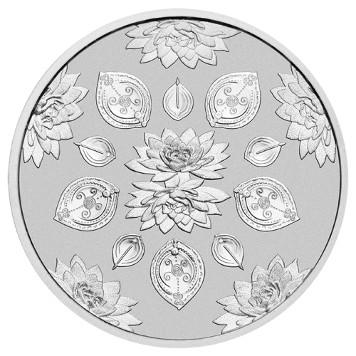 Thumbnail 1 troy ounce silver coin Diwali 2021 angle 1