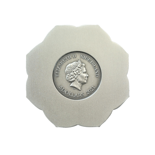 Thumbnail 2 troy ounce zilveren munt Ancient Mirror Art 2021 achterkant