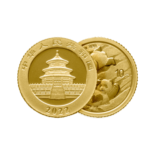 Thumbnail 1g Panda Gouden Munt 2022 perspectief 1