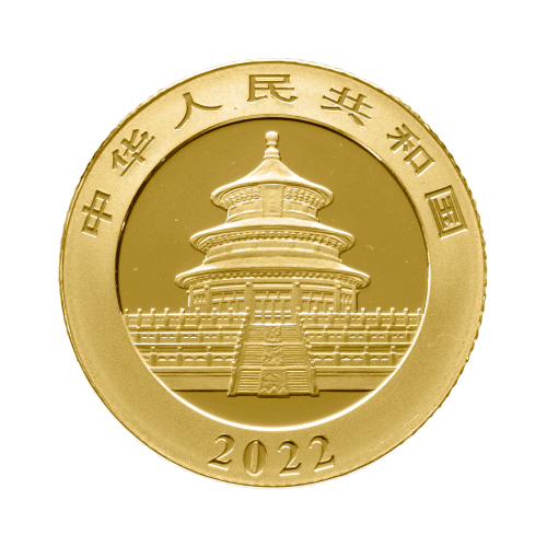 Thumbnail 8g Panda Gouden Munt 2022 achterkant