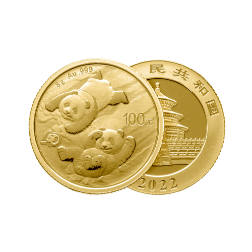 Thumbnail 8g Panda Gouden Munt 2022 perspectief 1