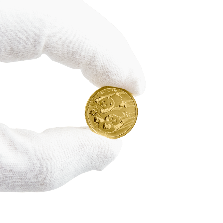 8g Panda Gouden Munt 2022 perspectief 4