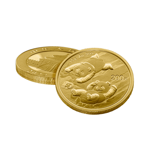 Thumbnail 15g Panda Gouden Munt 2022 perspectief 2