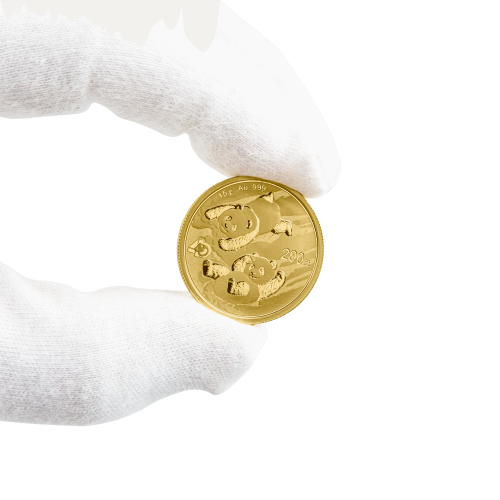 Thumbnail 15g Panda Gouden Munt 2022 perspectief 3