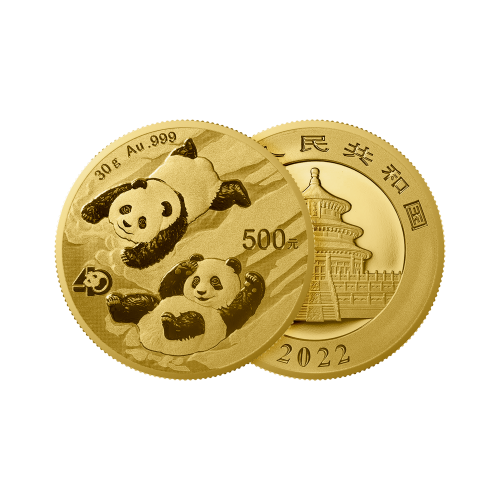 Thumbnail 30g Panda Gouden Munt 2022 perspectief 1