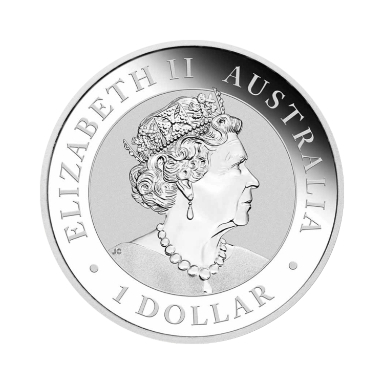 1 oz Kookaburra Zilveren Munt 2022 achterkant