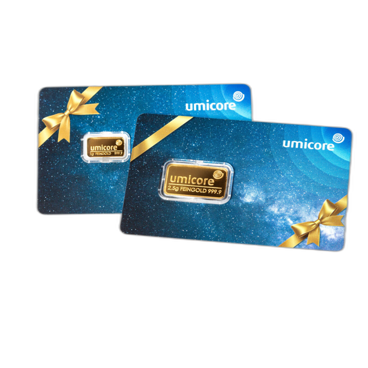 2,5g Umicore Lingot d'Or 2021 angle 2