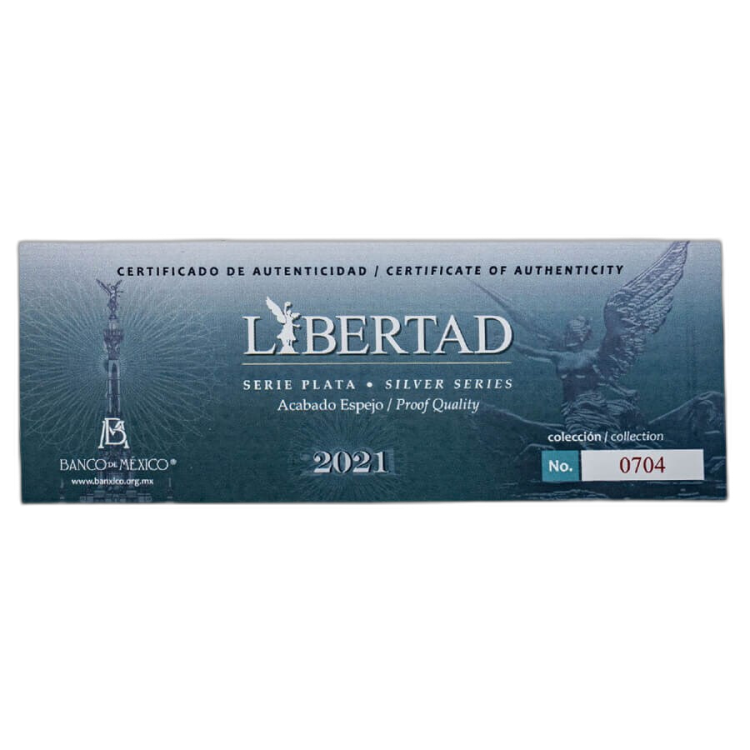 Mexican Libertad Zilveren Munt 2021 perspectief 5