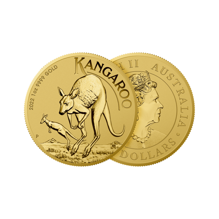 1 oz Kangaroo Gouden Munt 2022 perspectief 1