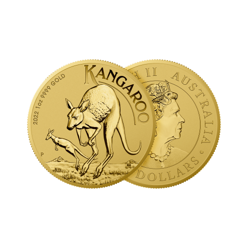 Thumbnail 1 oz Kangaroo Gouden Munt 2022 perspectief 1
