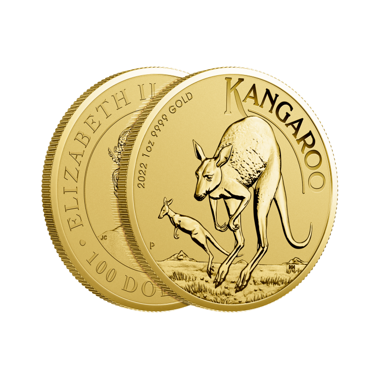1 oz Kangaroo Gouden Munt 2022 perspectief 2
