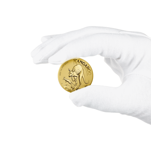 Thumbnail 1 oz Kangaroo Gouden Munt 2022 perspectief 4